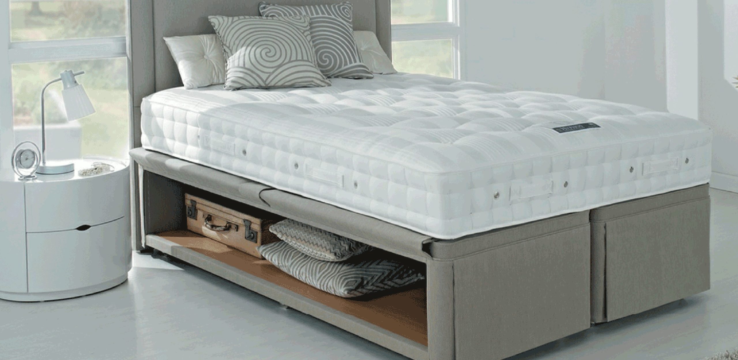 Hideaway™ storage area beneath the mattress