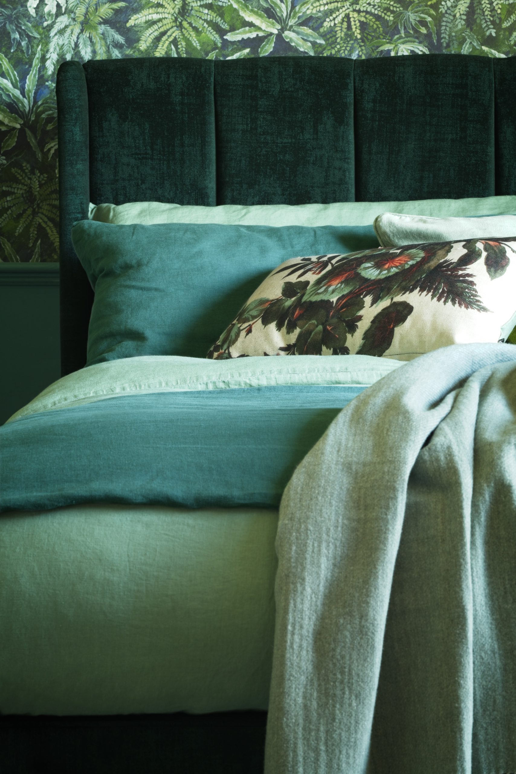 Hypnos Pillow Top Elite complete bed styling with headboard